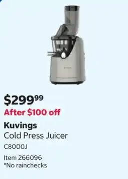 Costco Kuvings Cold Press Juicer C8000J offer