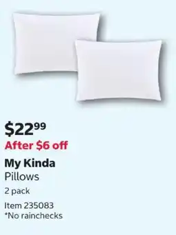 Costco My Kinda Pillows offer