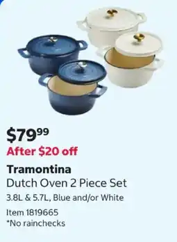 Costco Tramontina Dutch Oven 2 Piece Set offer