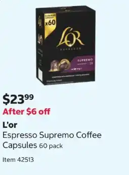 Costco L'or Espresso Supremo Coffee Capsules offer