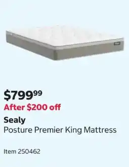 Costco Sealy Posture Premier King Mattress offer