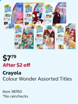 Costco Crayola Colour Wonder Assorted Titles offer