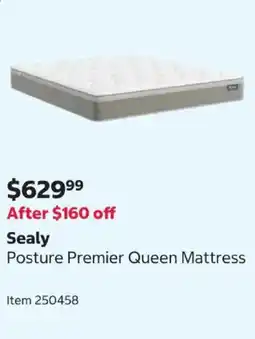 Costco Sealy Posture Premier Queen Mattress offer