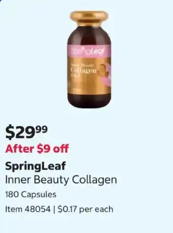 Costco SpringLeaf Inner Beauty Collagen offer