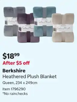 Costco Berkshire Heathered Plush Blanket offer