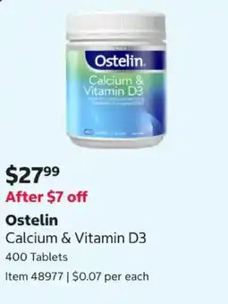 Costco Ostelin Calcium & Vitamin D3 offer