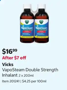 Costco Vicks VapoSteam Double Strength Inhalant offer