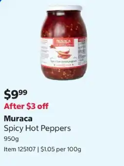 Costco Muraca Spicy Hot Peppers offer