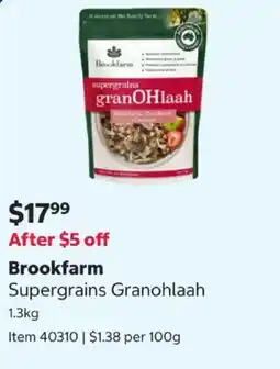 Costco Brookfarm Supergrains Granohlaah offer