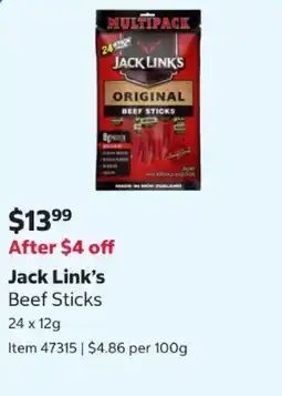 Costco Jack Link's Beef Sticks offer
