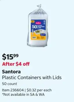 Costco Santora Plastic Containers with Lids offer