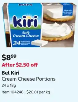 Costco Bel Kiri Cream Cheese Portions offer