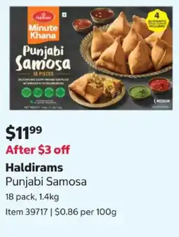Costco Haldirams Punjabi Samosa offer