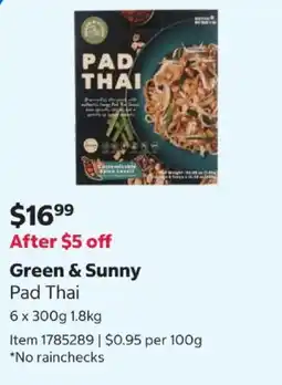 Costco Green & Sunny Pad Thai offer
