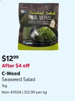 Costco C-Weed Seaweed Salad offer