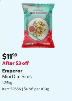 Costco Emperor Mini Dim Sims offer