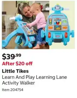 Costco Little Tikes Learn And Play Learning Lane Activity Walker offer