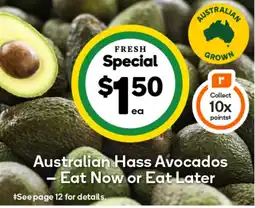 Woolworths Australian Hass Avocados offer