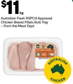 Woolworths Australian Fresh RSPCA Approved Chicken Breast Fillets Bulk Tray offer