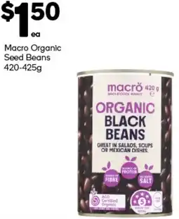 Woolworths Macro Organic Seed Beans offer