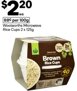 Woolworths Woolworths Microwave Rice Cups offer