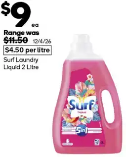 Woolworths Surf Laundry Liquid offer