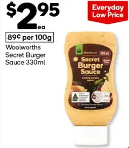 Woolworths Woolworths Secret Burger Sauce offer