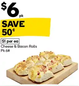 Woolworths Cheese & Bacon Rolls offer