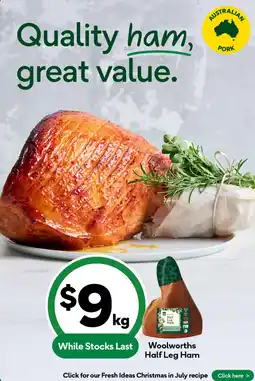 Woolworths Woolworths Half Leg Ham offer