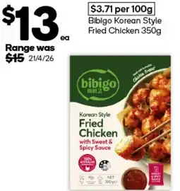 Woolworths Bibigo Korean Style Fried Chicken offer