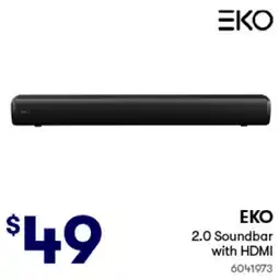 Woolworths ΕΚΟ 2.0 Soundbar with HDMI offer