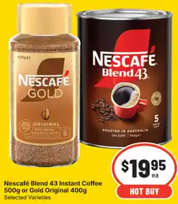 IGA Nescafé Blend 43 Instant Coffee or Gold Original offer