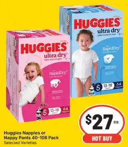 IGA Huggies Nappies or Nappy Pants offer
