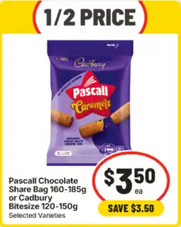 IGA Pascall Chocolate Share Bag or Cadbury Bitesize offer