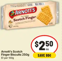 IGA Arnott's Scotch Finger Biscuits offer