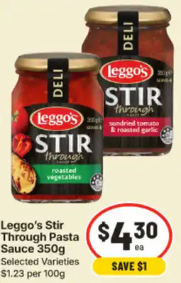 IGA Leggo's Stir Through Pasta Sauce offer