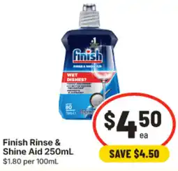 IGA Finish Rinse & Shine Aid offer