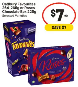 IGA Cadbury Favourites or Roses Chocolate Box offer