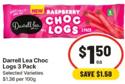 IGA Darrell Lea Choc Logs offer