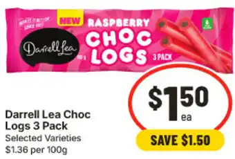 IGA Darrell Lea Choc Logs offer