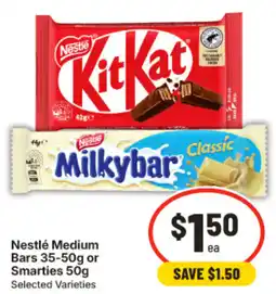 IGA Nestlé Medium Bars or Smarties offer