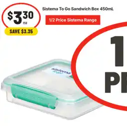 IGA Sistema To Go Sandwich Box offer