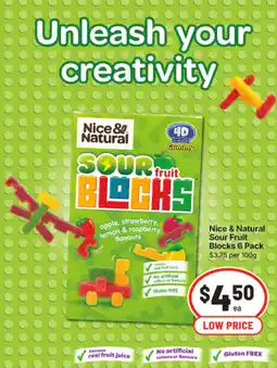 IGA Nice & Natural Sour Fruit Blocks offer