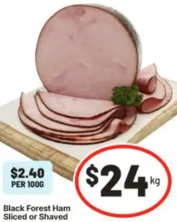 IGA Black Forest Ham Sliced or Shaved offer