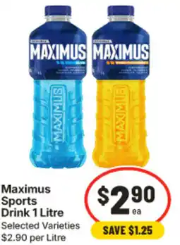 IGA Maximus Sports Drink offer
