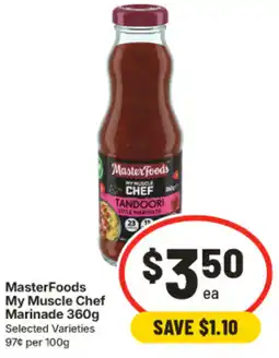 IGA MasterFoods My Muscle Chef Marinade offer