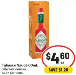 IGA Tabasco Sauce offer