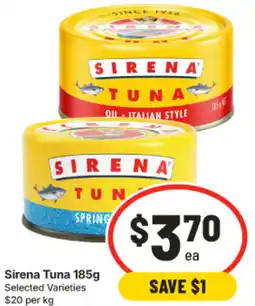 IGA Sirena Tuna offer