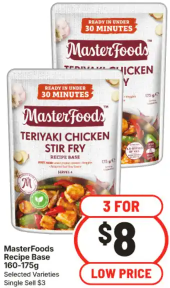 IGA MasterFoods Recipe Base offer