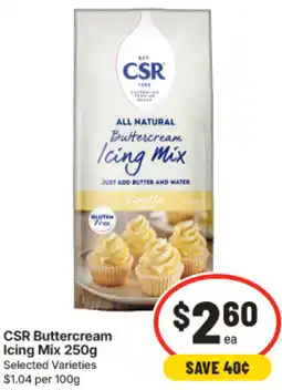 IGA CSR Buttercream Icing Mix offer